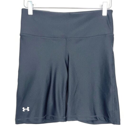 NWT Under Armour Bike Shorts Women's Medium Black High Rise Compression - Picture 3 of 15